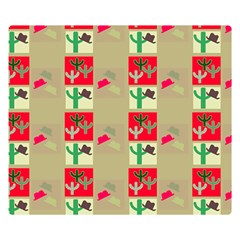 Background Western Cowboy Double Sided Flano Blanket (Small) 