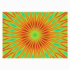 Kaleidoscope Background Mandala Red,green Sun Large Glasses Cloth (2-side) by Mariart