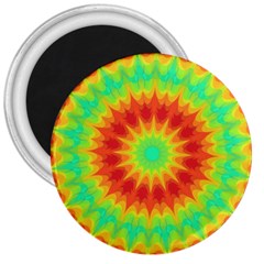 Kaleidoscope Background Red Yellow 3  Magnets