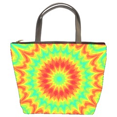 Kaleidoscope Background Red Yellow Bucket Bag by Mariart