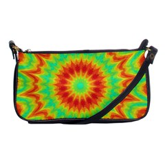 Kaleidoscope Background Red Yellow Shoulder Clutch Bag by Mariart