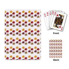Autumn Leaves Playing Cards Single Design by Mariart