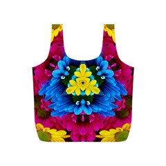 Flowers Kaleidoscope Mandala Full Print Recycle Bag (s)