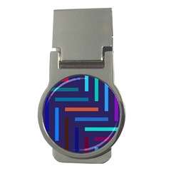 Line Background Abstract Money Clips (round) 