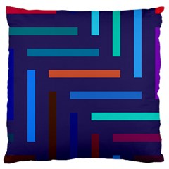 Line Background Abstract Large Cushion Case (one Side)