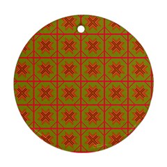 Western Pattern Backdrop Ornament (round) by Mariart