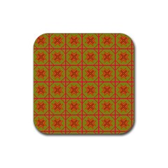 Western Pattern Backdrop Rubber Coaster (Square) 