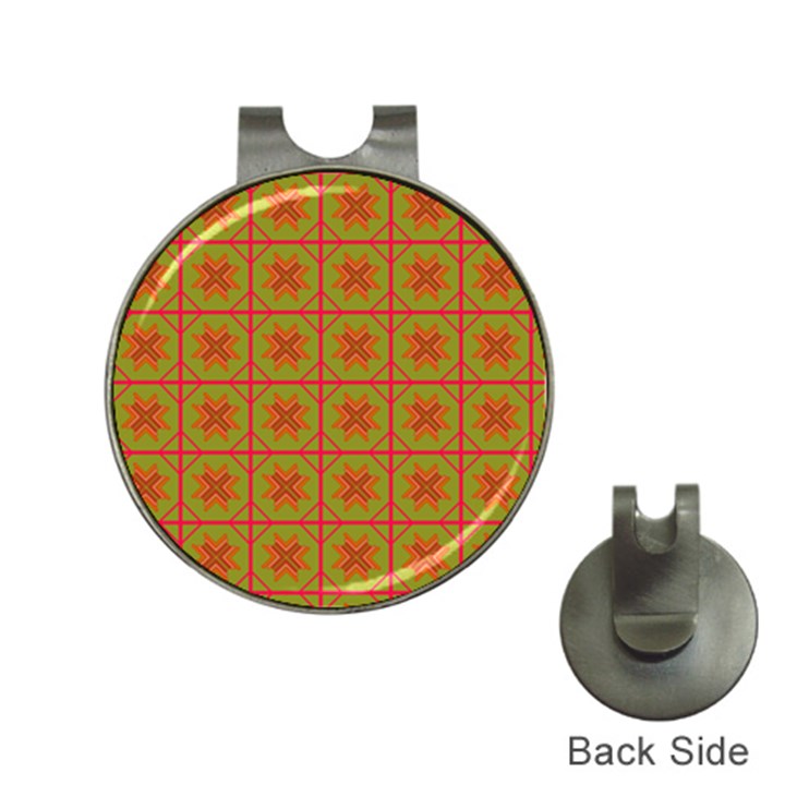 Western Pattern Backdrop Hat Clips with Golf Markers