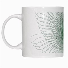 Spirograph Pattern White Mugs