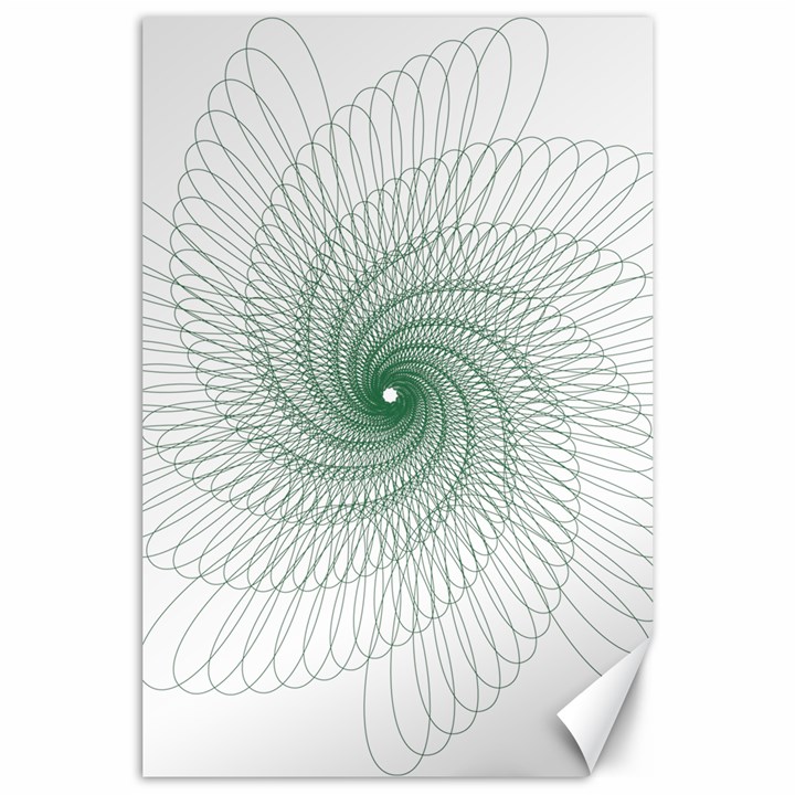 Spirograph Pattern Canvas 24  x 36 