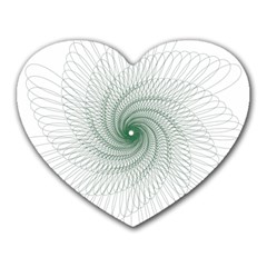 Spirograph Pattern Heart Mousepads