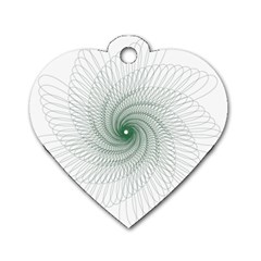 Spirograph Pattern Dog Tag Heart (Two Sides)