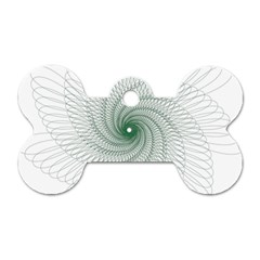 Spirograph Pattern Dog Tag Bone (one Side)