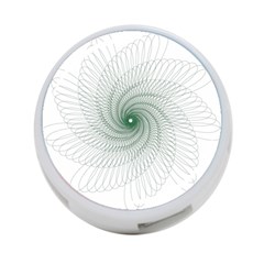 Spirograph Pattern 4-Port USB Hub (One Side)