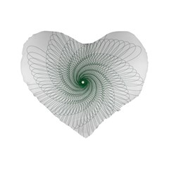 Spirograph Pattern Standard 16  Premium Flano Heart Shape Cushions by Mariart
