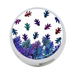 Blue Purple Leaves 4-port Usb Hub (two Sides) by LoolyElzayat