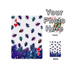 Blue Purple Leaves Playing Cards 54 (Mini) Front - Heart4