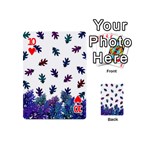 Blue Purple Leaves Playing Cards 54 (Mini) Front - Heart10