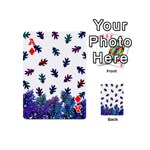 Blue Purple Leaves Playing Cards 54 (Mini) Front - DiamondA