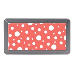 Polka Dot On Living Coral Memory Card Reader (mini) by LoolyElzayat