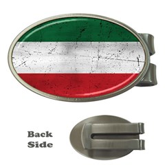 Flag Patriote Quebec Patriot Red Green White Grunge Separatism Money Clips (oval)  by Quebec