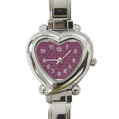 Plum Bow Design Heart Italian Charm Watch by WensdaiAmbrose