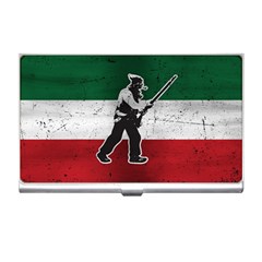 Flag Patriote Quebec Patriot Red Green White Grunge Vieux Patriot Henri Julien Business Card Holder by Quebec