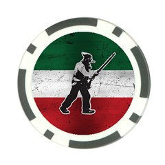 Flag Patriote Quebec Patriot Red Green White Grunge Vieux Patriot Henri Julien Poker Chip Card Guard by Quebec