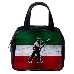 Flag Patriote Quebec Patriot Red Green White Grunge Vieux Patriot Henri Julien Classic Handbag (one Side) by Quebec