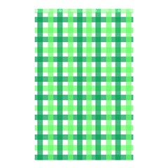 Sweet Pea Green Gingham Shower Curtain 48  X 72  (small)  by WensdaiAmbrose