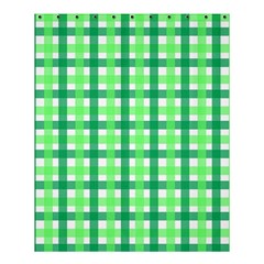 Sweet Pea Green Gingham Shower Curtain 60  X 72  (medium)  by WensdaiAmbrose