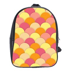 Scallop Fish Scales Scalloped Rainbow School Bag (Large)