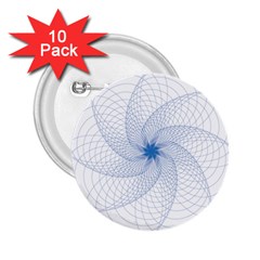 Spirograph Pattern Geometric 2 25  Buttons (10 Pack) 