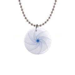 Spirograph Pattern Geometric 1  Button Necklace