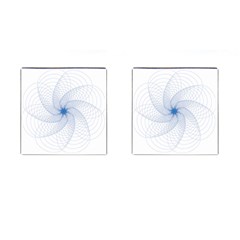 Spirograph Pattern Geometric Cufflinks (square)
