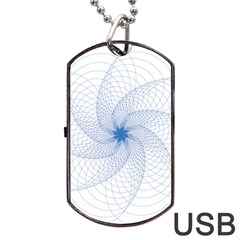 Spirograph Pattern Geometric Dog Tag Usb Flash (two Sides) by Mariart