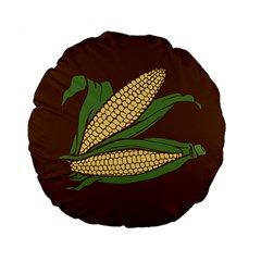 Sweet Corn Maize Vegetable Standard 15  Premium Flano Round Cushions