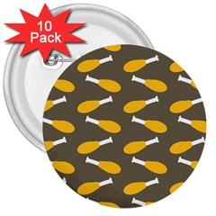 Turkey Drumstick 3  Buttons (10 Pack) 