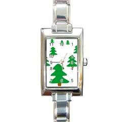 Christmas Tree Holidays Rectangle Italian Charm Watch