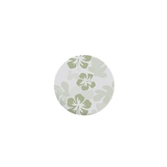 Hibiscus Green Pattern Plant 1  Mini Buttons by Alisyart