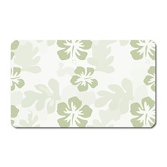 Hibiscus Green Pattern Plant Magnet (rectangular) by Alisyart