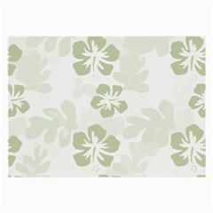 Hibiscus Green Pattern Plant Large Glasses Cloth (2-side) by Alisyart