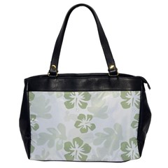 Hibiscus Green Pattern Plant Oversize Office Handbag by Alisyart