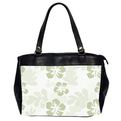 Hibiscus Green Pattern Plant Oversize Office Handbag (2 Sides) by Alisyart