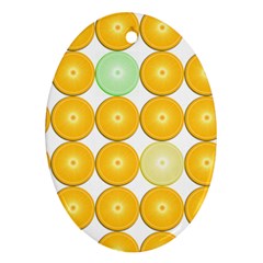 Citrus Fruit Orange Lemon Lime Ornament (oval)