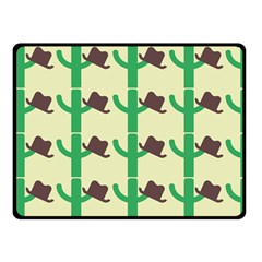 Cowboy Hat Cactus Fleece Blanket (small) by Alisyart