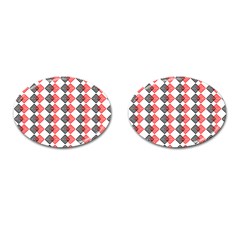 Backdrop Plaid Cufflinks (oval) by Alisyart