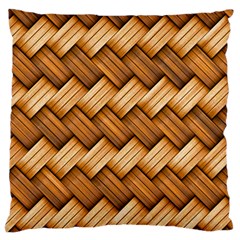 Basket Fibers Basket Texture Braid Large Cushion Case (two Sides) by Alisyart