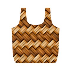 Basket Fibers Basket Texture Braid Full Print Recycle Bag (m)