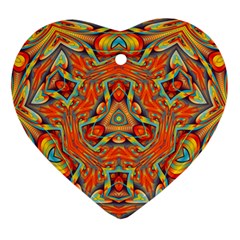 Kaleidoscope Background Mandala Ornament (heart)